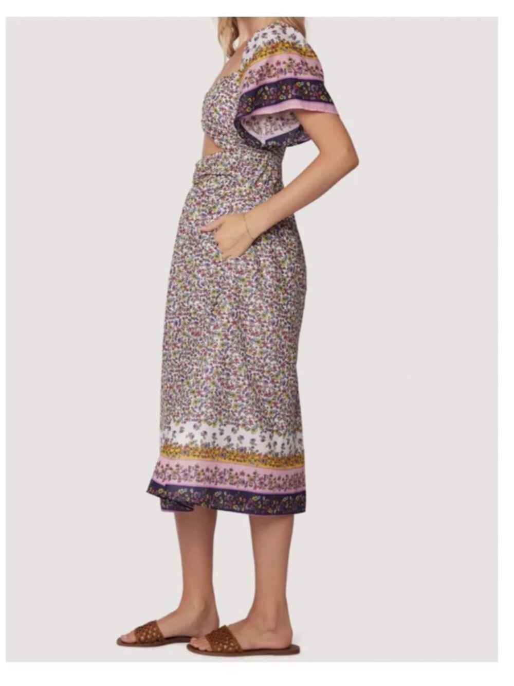 LOST + WANDER Lakeside Cottage Floral Midi Dress